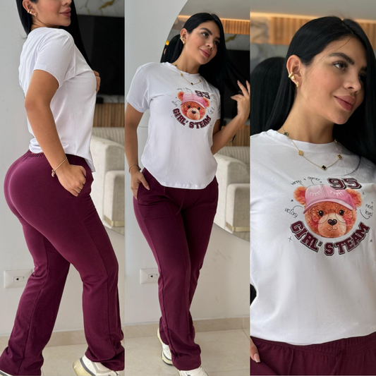 CONJUNTO "GLASSES" VINOTINTO