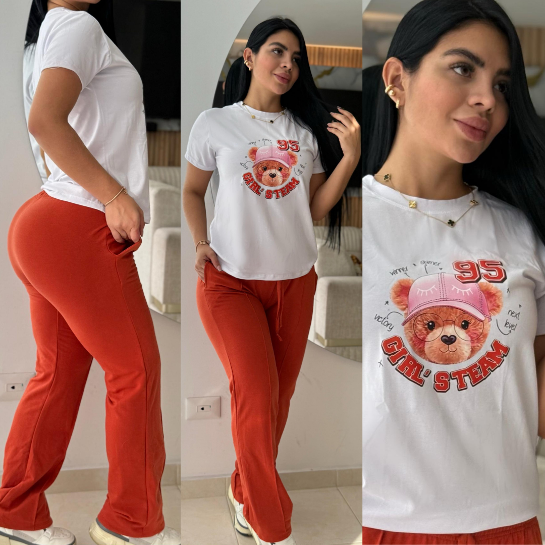 CONJUNTO "GLASSES" NARANJA