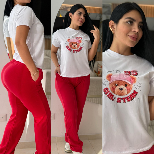 CONJUNTO "GLASSES" ROJO