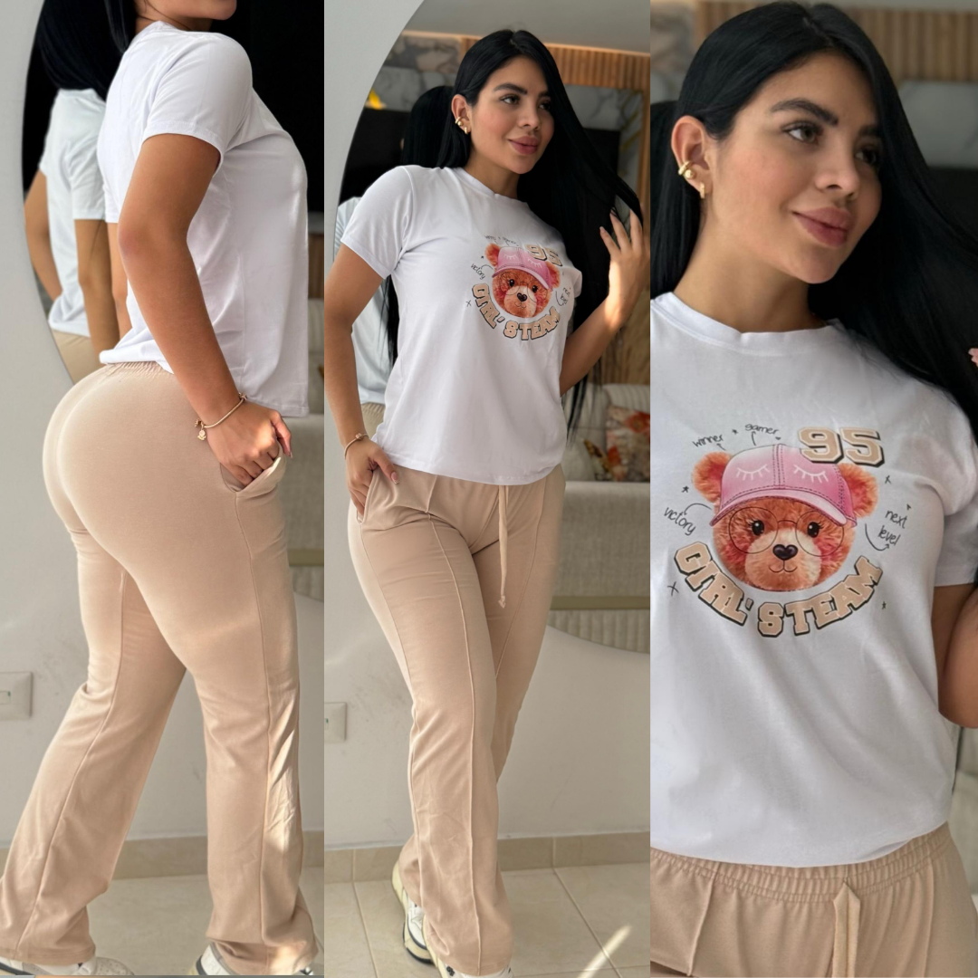 CONJUNTO "GLASSES" BEIGE