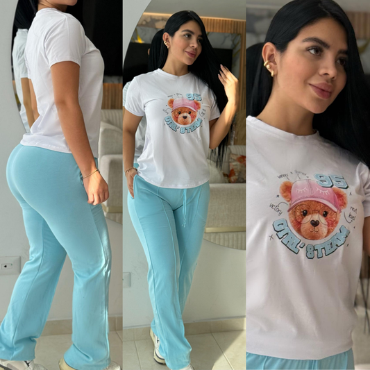 CONJUNTO "GLASSES" CELESTE