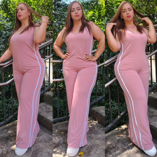 ENTERIZO TALLA PLUS "CANCÚN" PALO ROSA