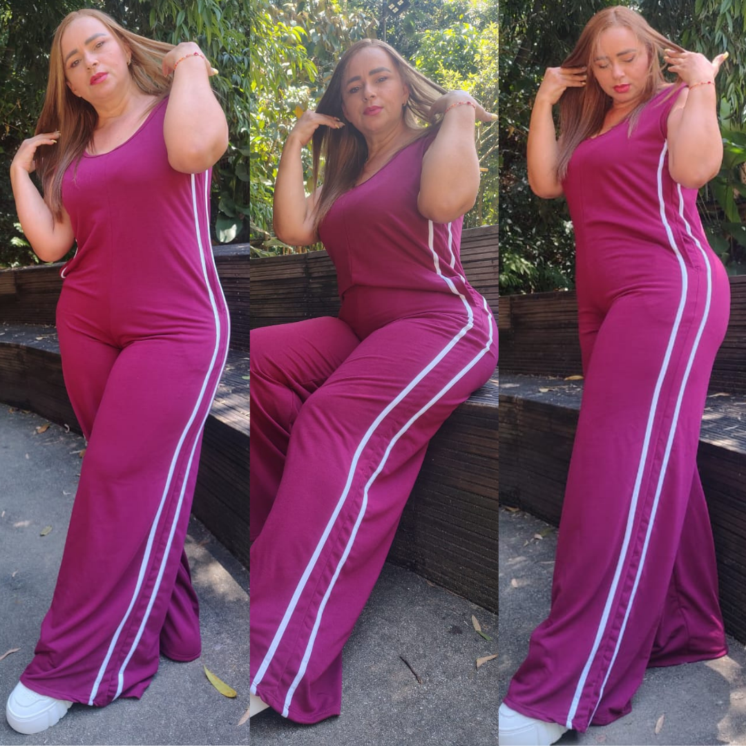 ENTERIZO TALLA PLUS "CANCÚN" FUCSIA