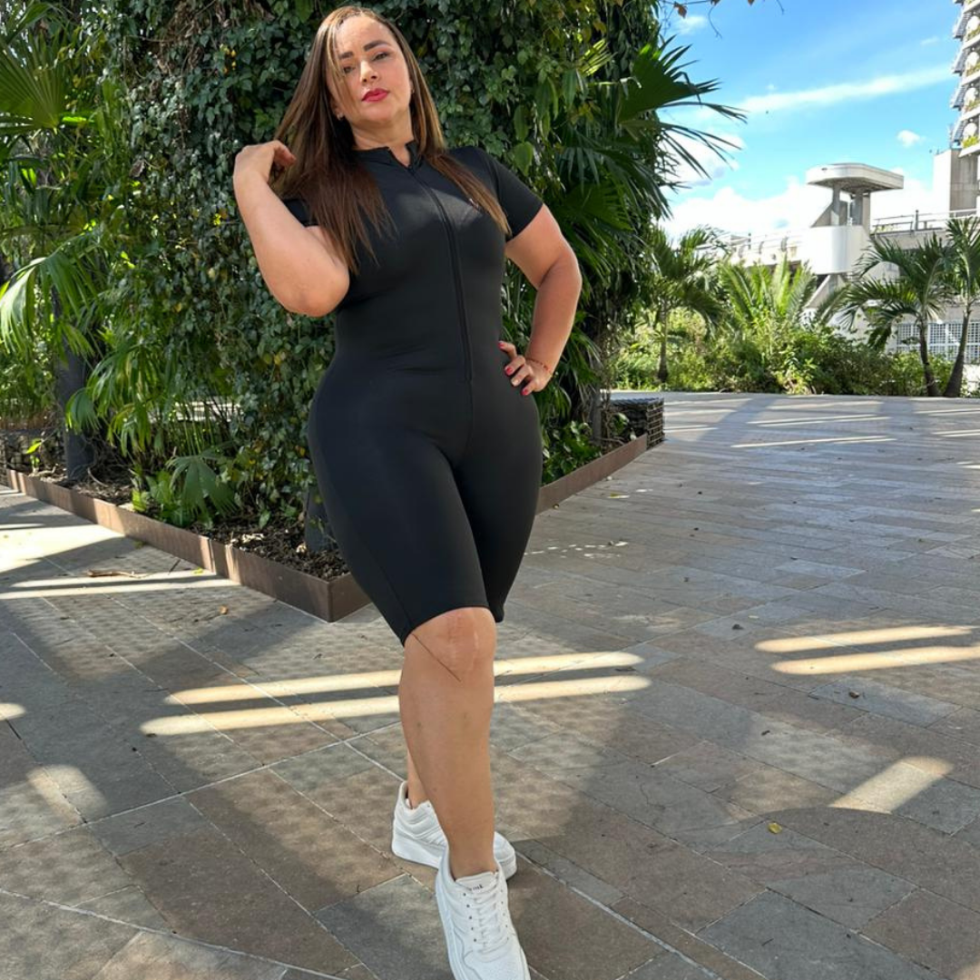 ENTERIZO TALLA PLUS CORTO MANGA CORTA