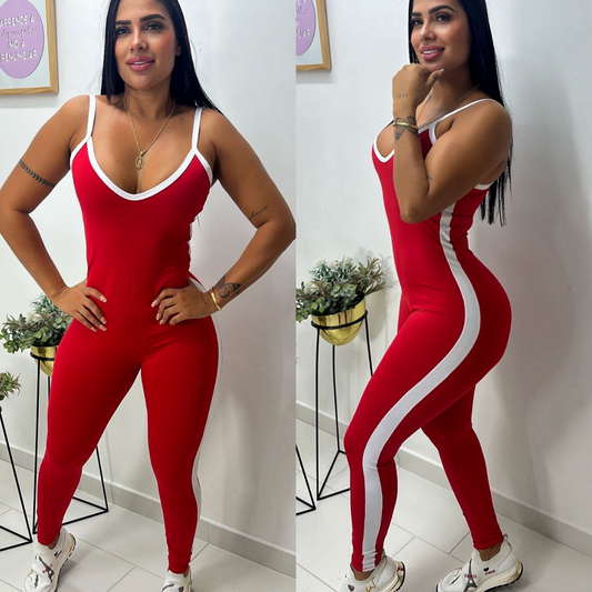 ENTERIZO PANDA LARGO ROJO