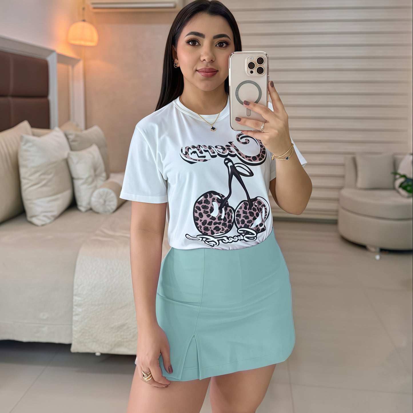 CONJUNTO "FALDA SHORT" VERDE