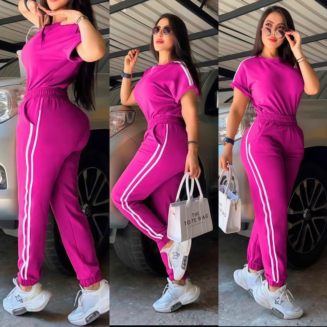 CONJUNTO "ROMA" FUCSIA