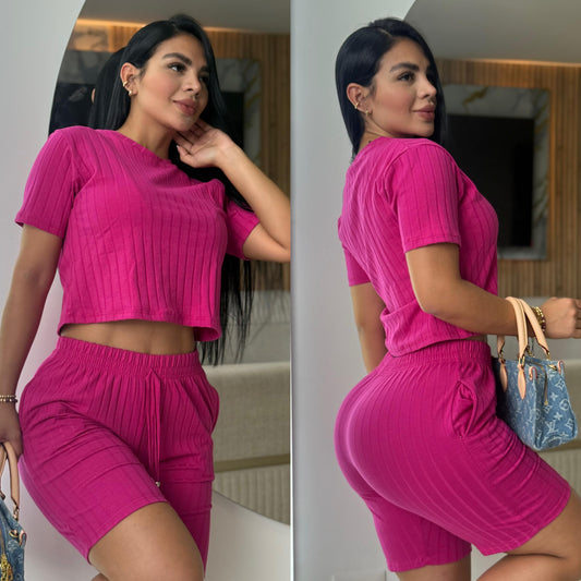 CONJUNTO "LONDRES" FUCSIA