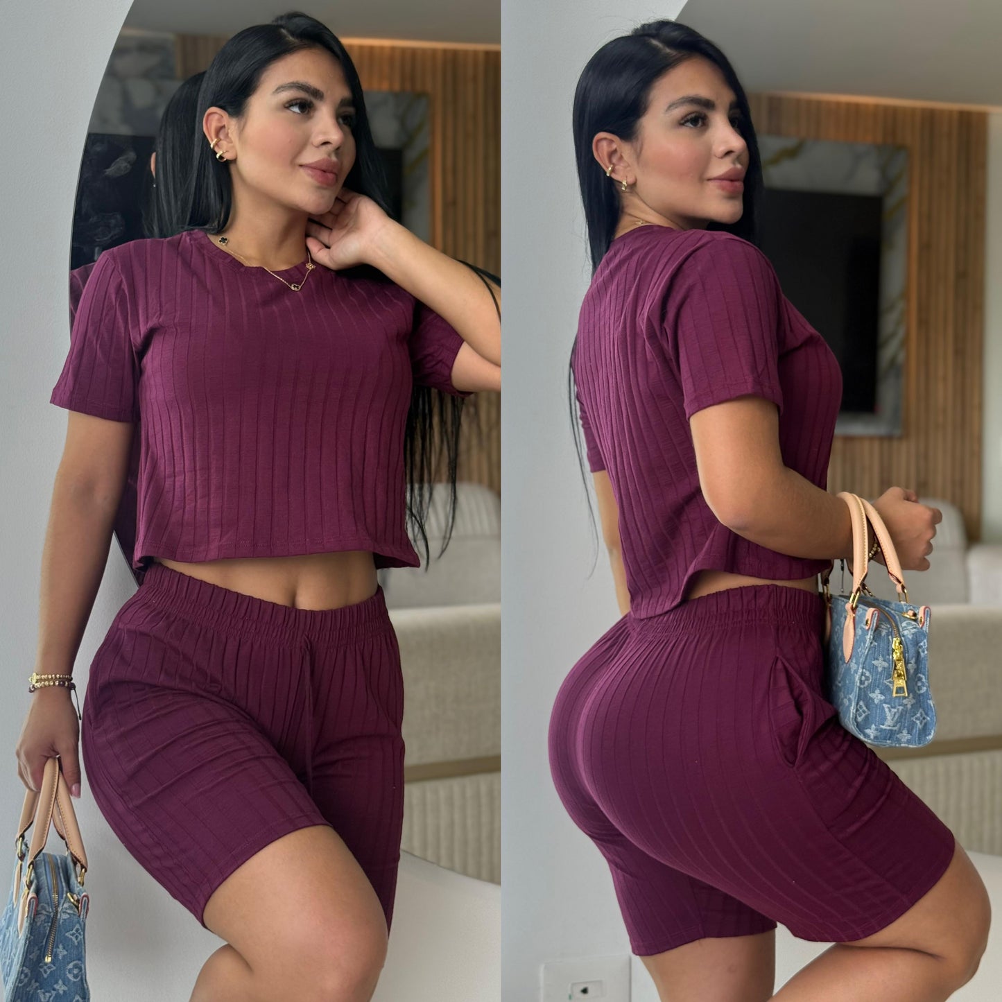 CONJUNTO "LONDRES" VINOTINTO