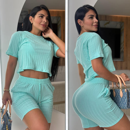 CONJUNTO "LONDRES" VERDE MENTA