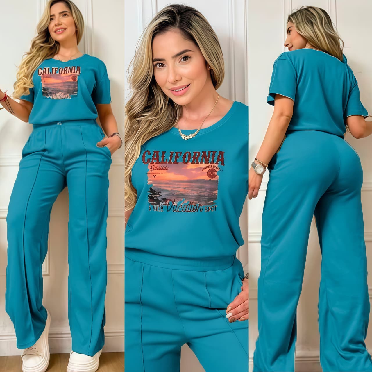 CONJUNTO "SHARLOT" AZUL PETRÓLEO