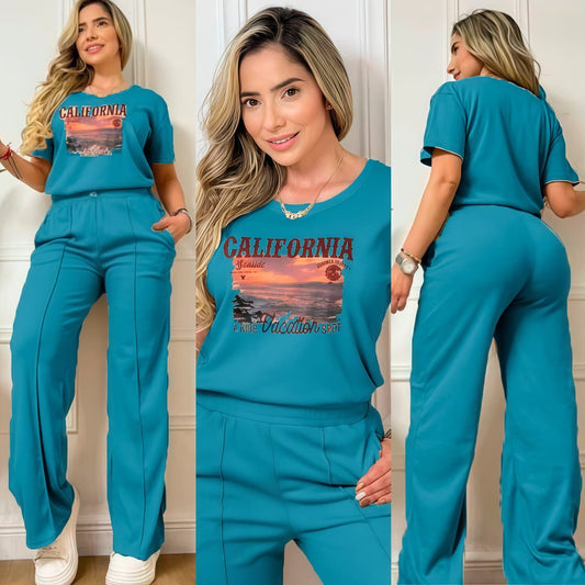 CONJUNTO "SHARLOT" AZUL PETRÓLEO