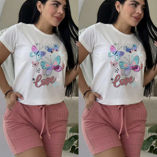 CONJUNTO "MARIPOSAS" PALO ROSA