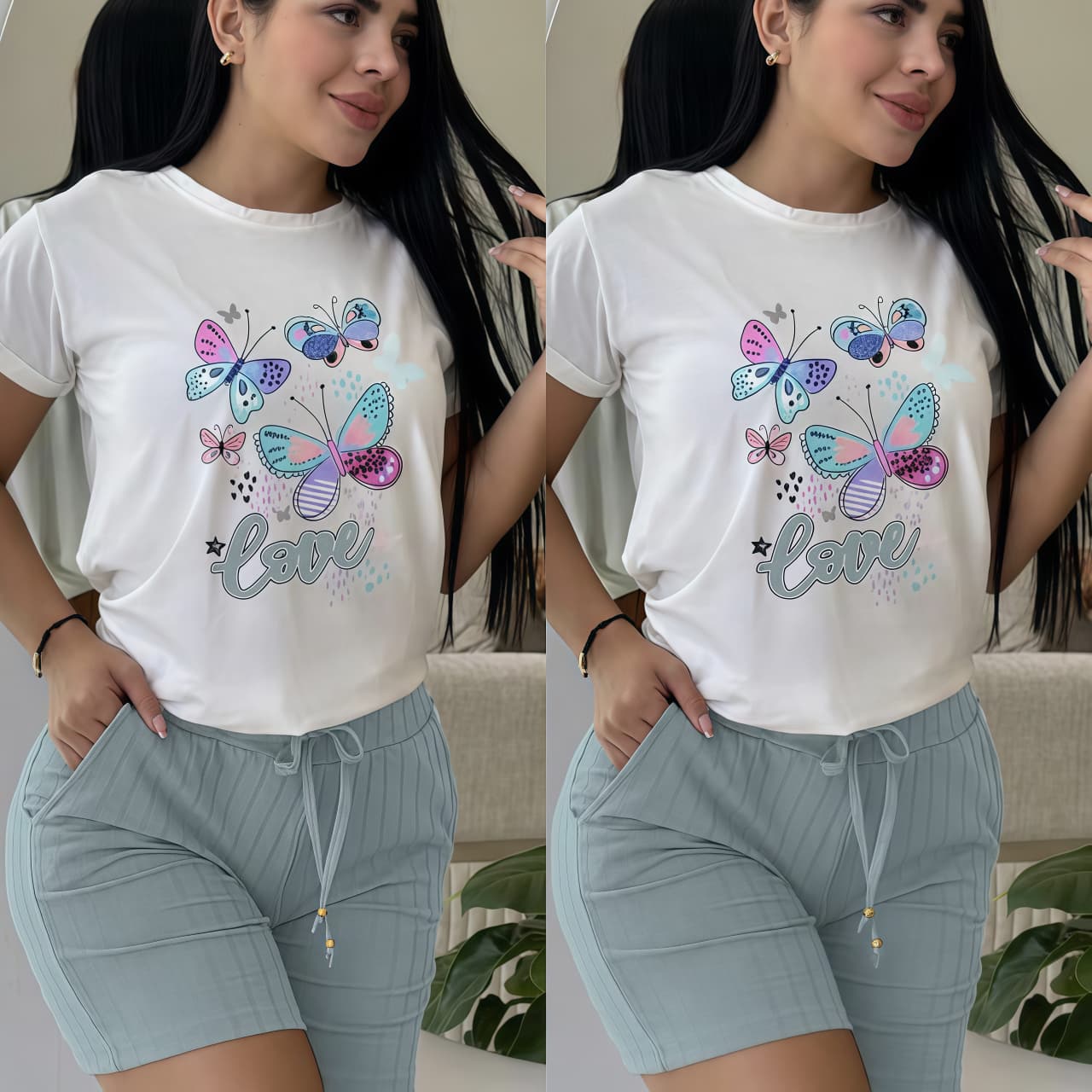 CONJUNTO "MARIPOSAS" VERDE