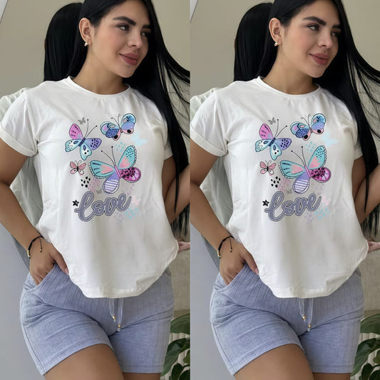 CONJUNTO "MARIPOSAS" GRIS