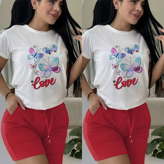 CONJUNTO "MARIPOSAS" ROJO
