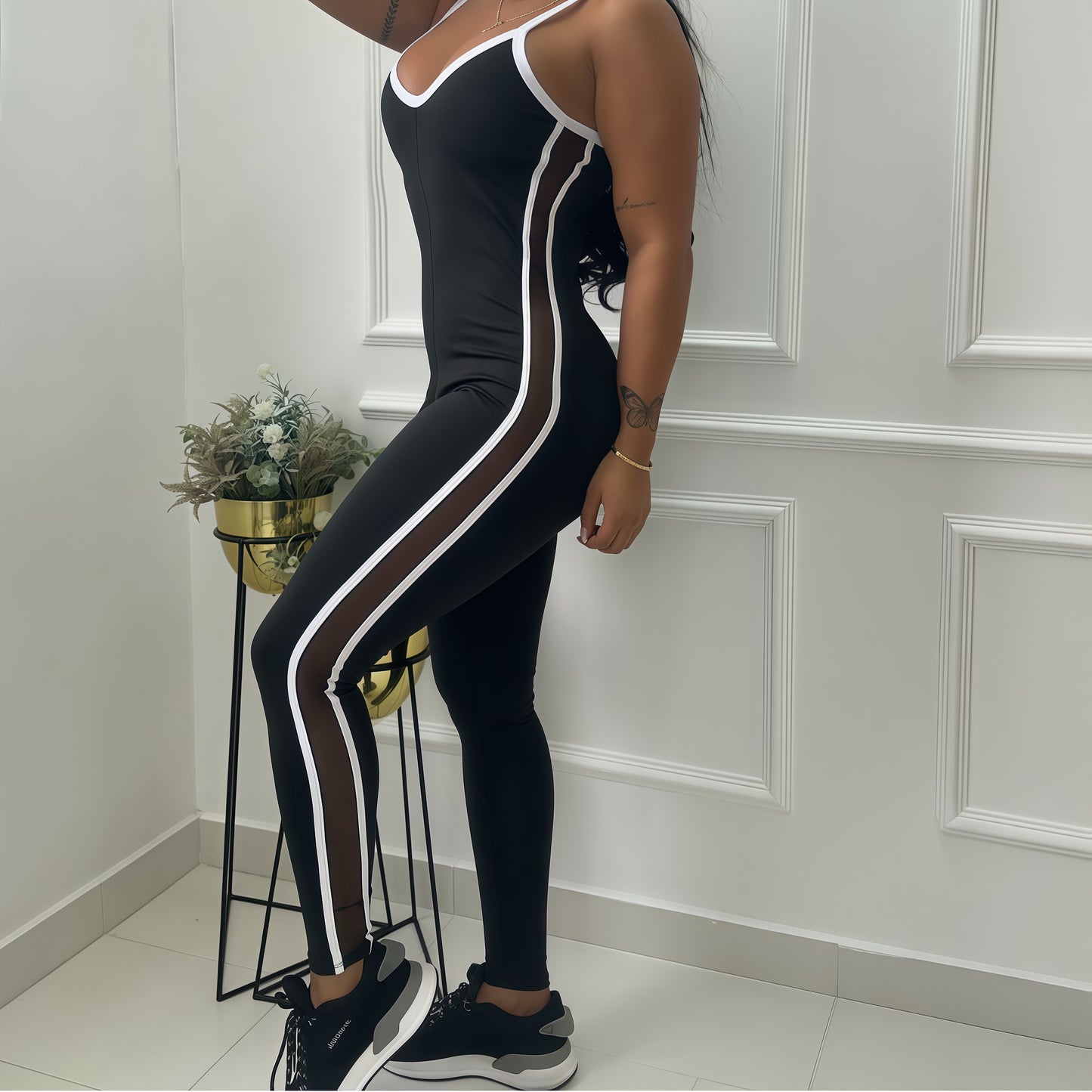 ENTERIZO MALLATEX LARGO NEGRO