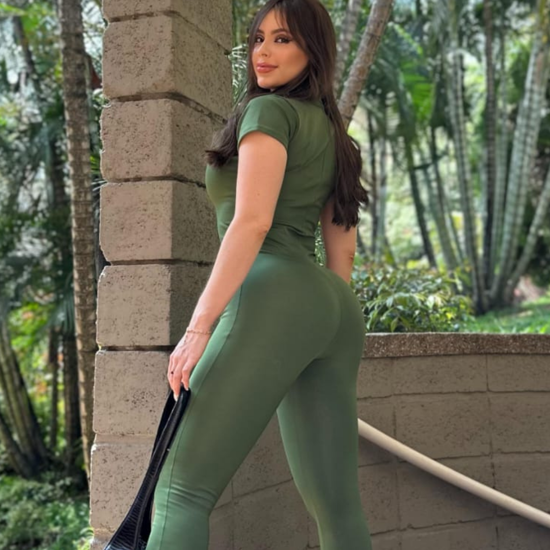 ENTERIZO LARGO MANGA CORTA VERDE