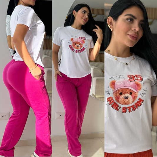 CONJUNTO "GLASSES" FUCSIA