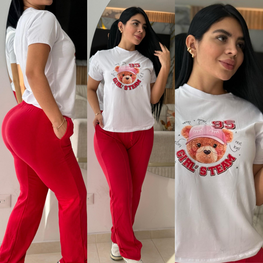 CONJUNTO "GLASSES" ROJO