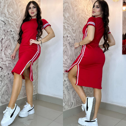 VESTIDO BEISBOLERO ROJO