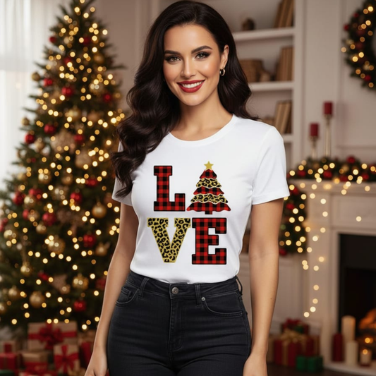CAMISETA BLANCA DE NAVIDAD "LOVE"
