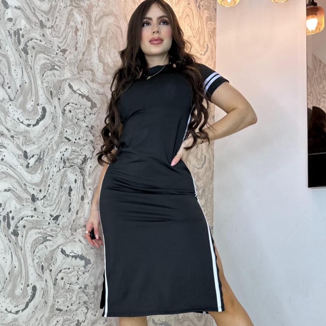 VESTIDO BEISBOLERO NEGRO