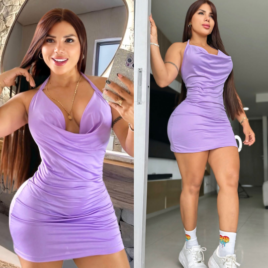 VESTIDO "ARCOÍRIS" LILA