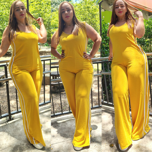 ENTERIZO TALLA PLUS "CANCÚN" AMARILLO