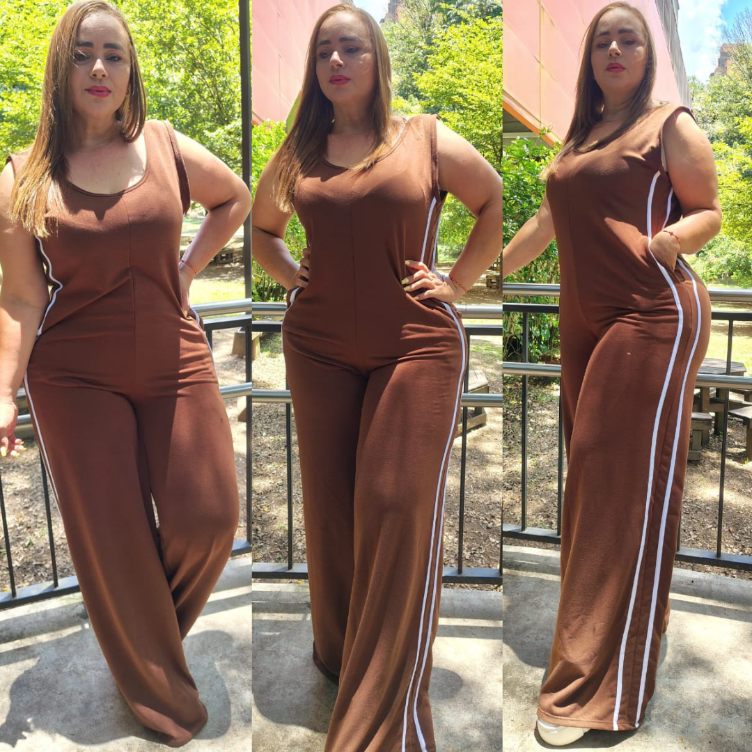 ENTERIZO TALLA PLUS "CANCÚN" CAMEL