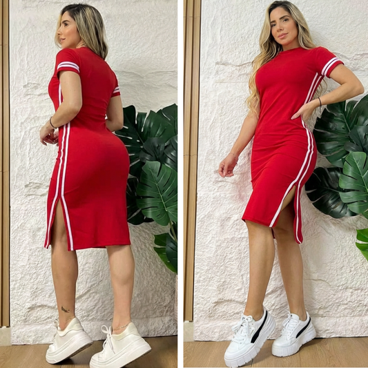 VESTIDO BEISBOLERO ROJO