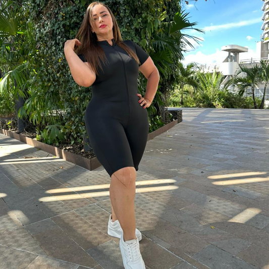 ENTERIZO TALLA PLUS CORTO MANGA CORTA