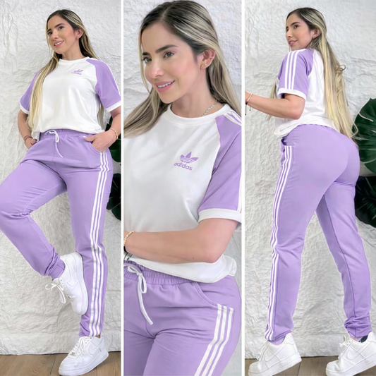 CONJUNTO "ADIDAS" LILA