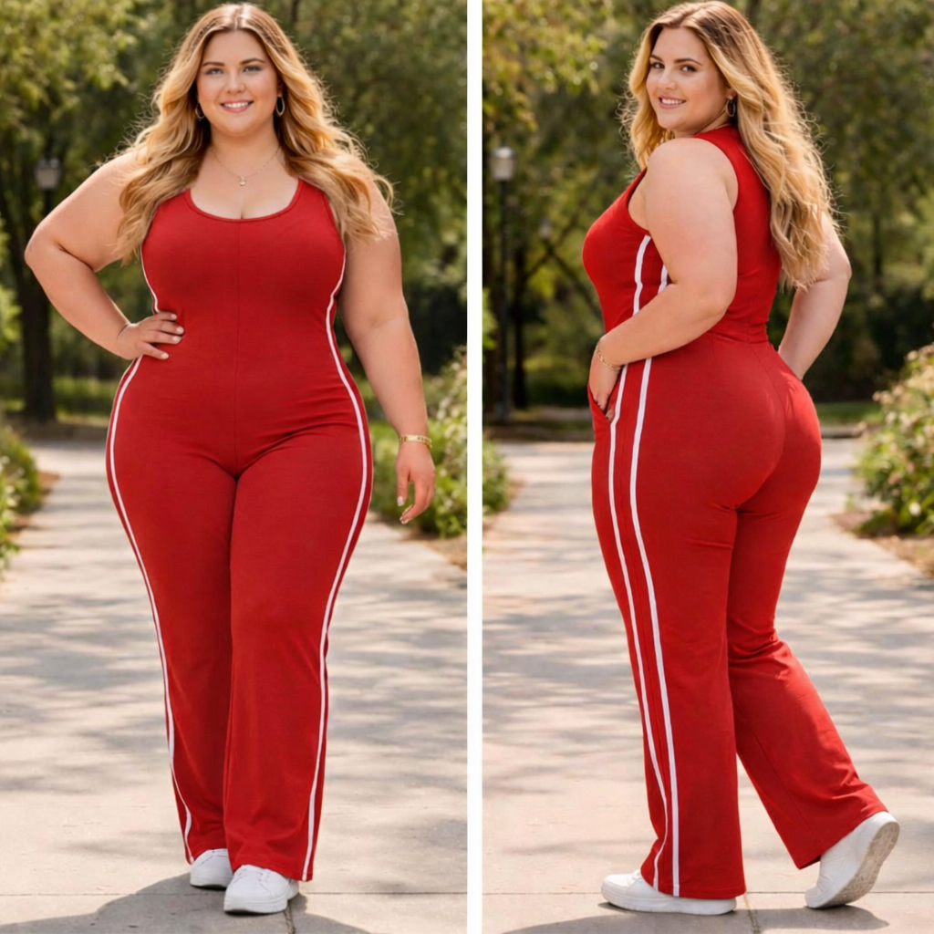 ENTERIZO TALLA PLUS "CANCÚN" ROJO