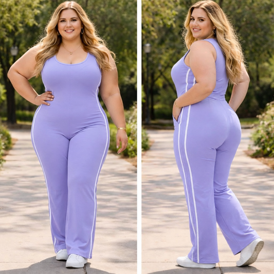 ENTERIZO TALLA PLUS "CANCÚN" LILA