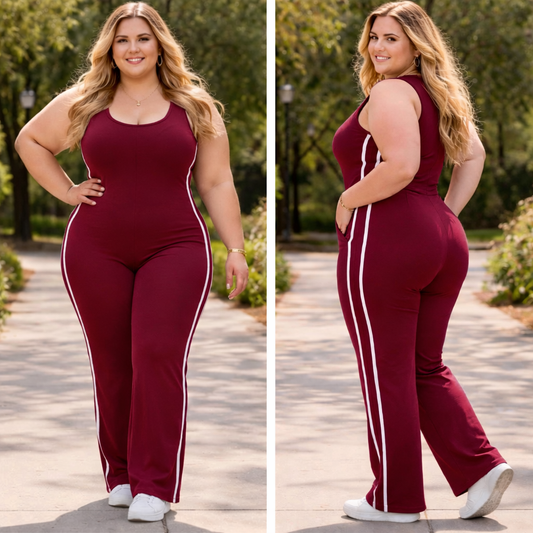 ENTERIZO TALLA PLUS "CANCÚN" VINOTINTO