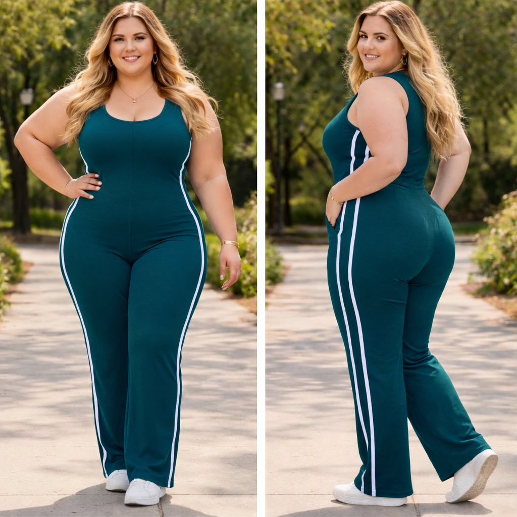 ENTERIZO TALLA PLUS "CANCÚN" PETRÓLEO