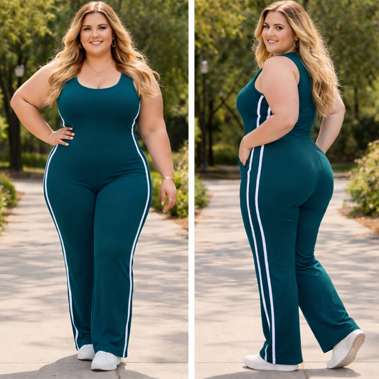 ENTERIZO TALLA PLUS "CANCÚN" PETRÓLEO