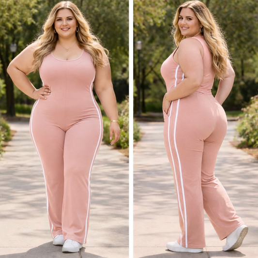 ENTERIZO TALLA PLUS "CANCÚN" CAPPUCCINO