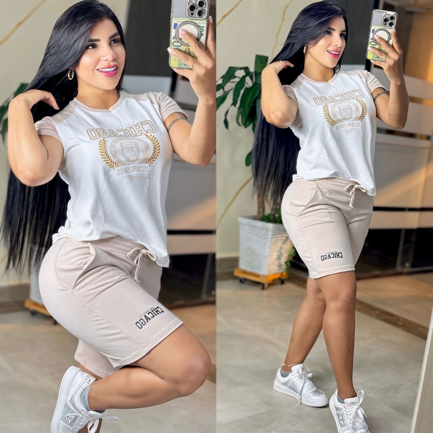 CONJUNTO "CHICAGO" BEIGE