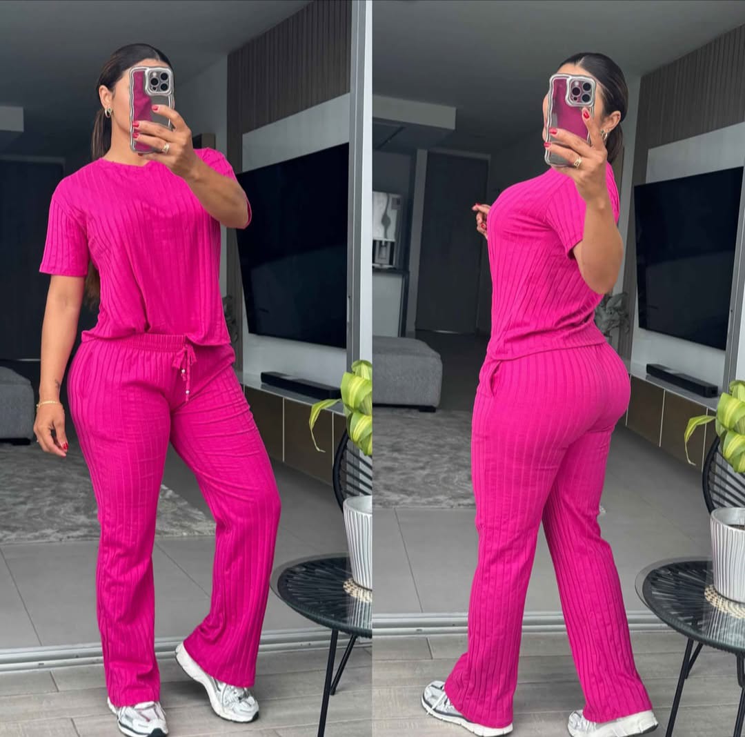 CONJUNTO "SANTORINI" FUCSIA