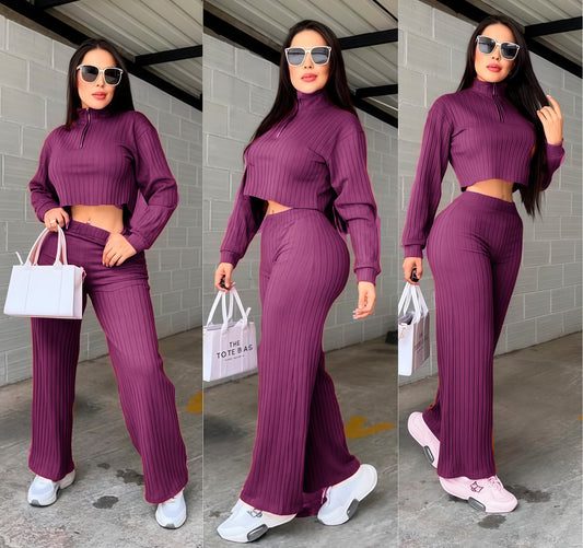 CONJUNTO "AQUA" MORADO VINO