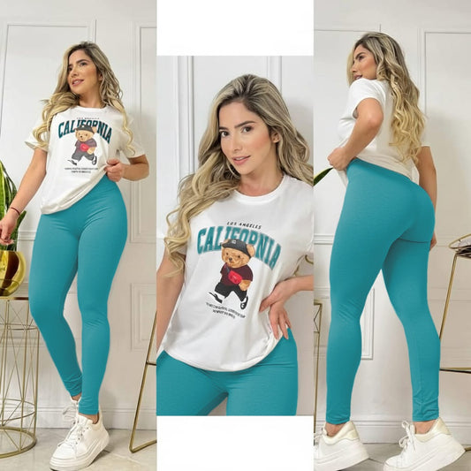 CONJUNTO "CALIFORNIA" VERDE AGUAMARINA