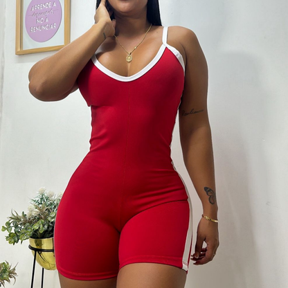 ENTERIZO PANDA CORTO ROJO