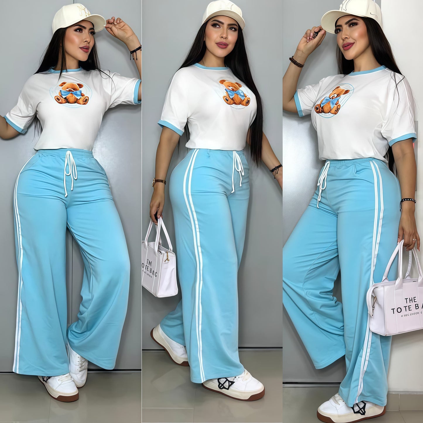 CONJUNTO "BURBERRY" CELESTE