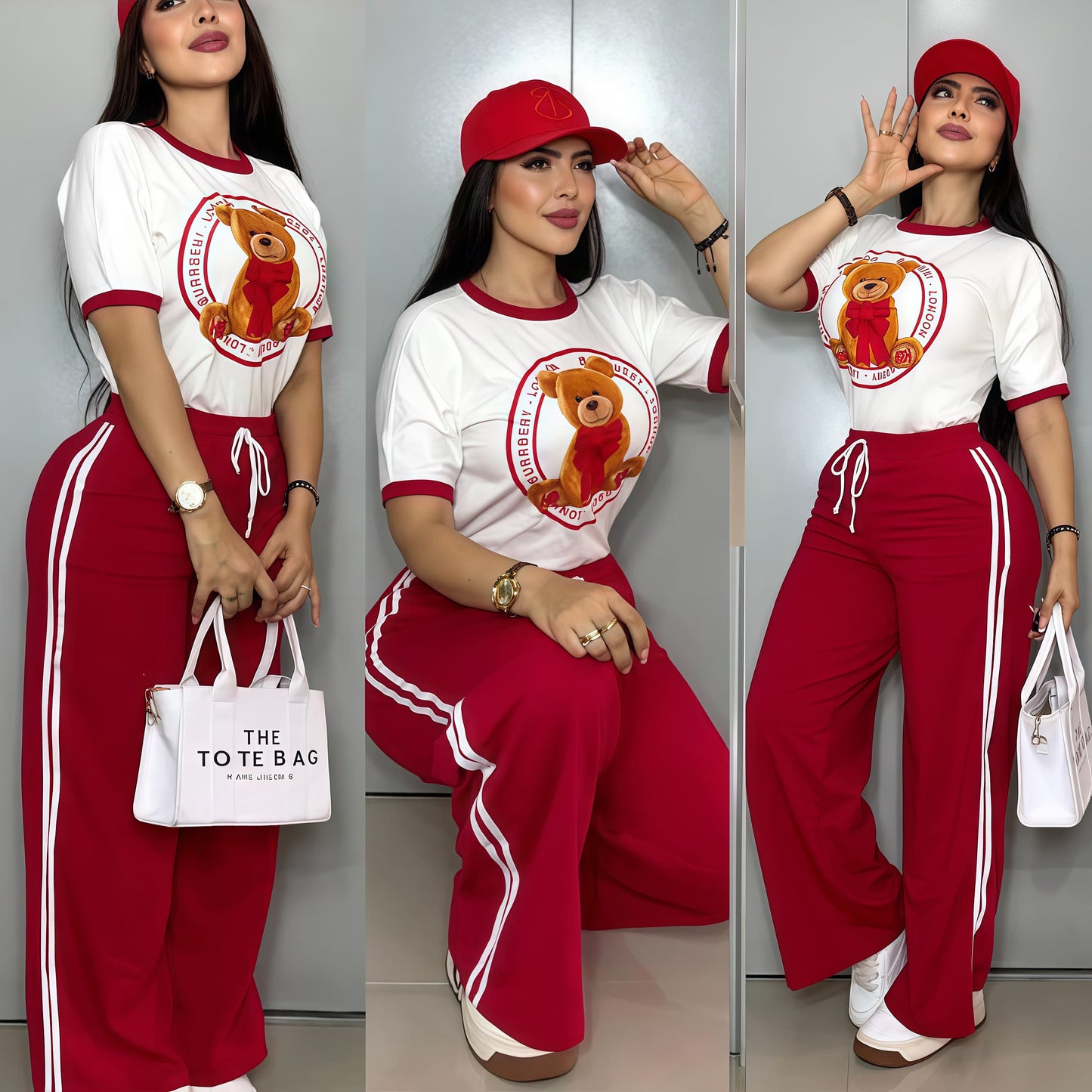 CONJUNTO "BURBERRY" ROJO