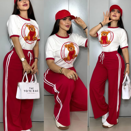 CONJUNTO "BURBERRY" ROJO