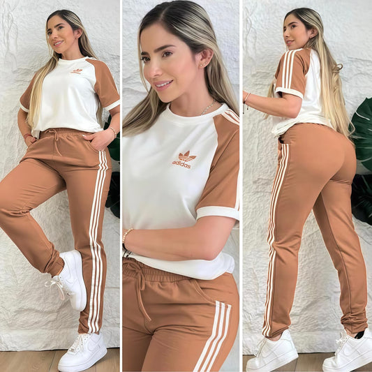 CONJUNTO "ADIDAS" CAMEL