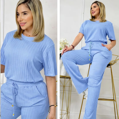 CONJUNTO "SANTORINI" CELESTE