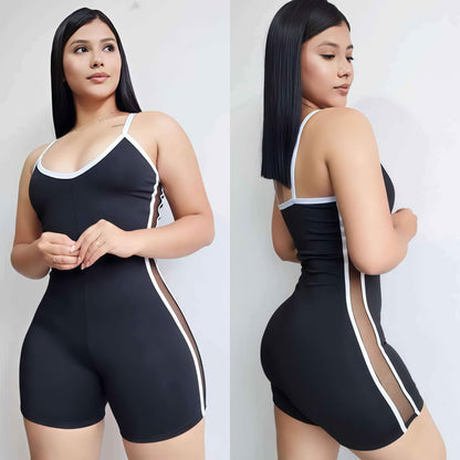 ENTERIZO MALLATEX CORTO NEGRO